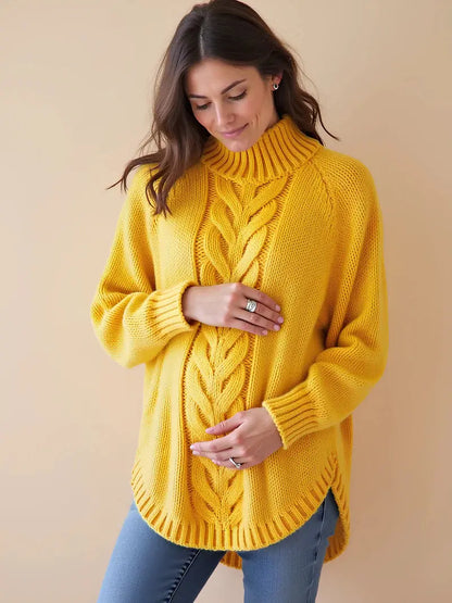 Comfy+ Yüksek Yakalı Gebelik Sweater MamsWear