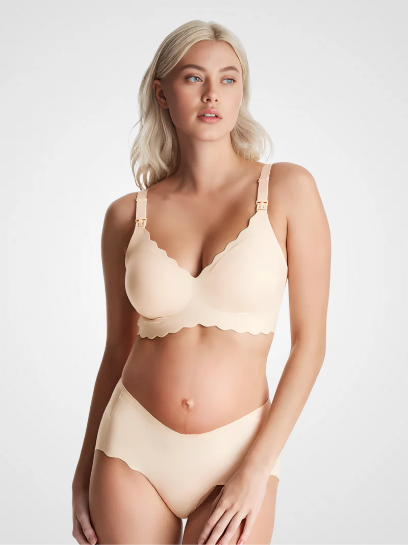 Dikişsiz Çiçek Desenli Emzirme Sütyeni MamsWear