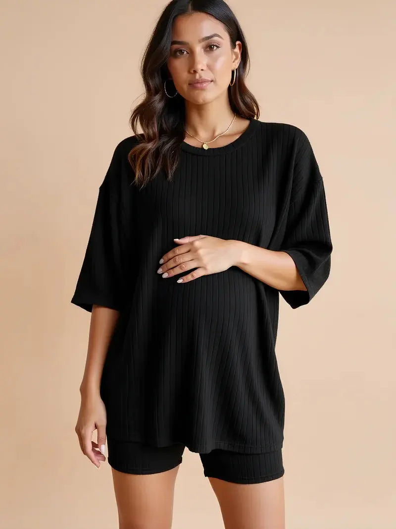 Everyday Gebelik Örgü Şort Takımı MamsWear